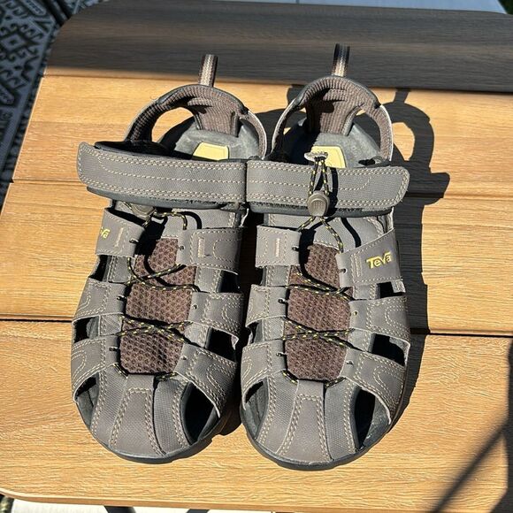 Teva Forbay Black Brown Outdoor Fishing Hiking walking Men’s Sandals size 9 NWOT - Picture 3 of 8
